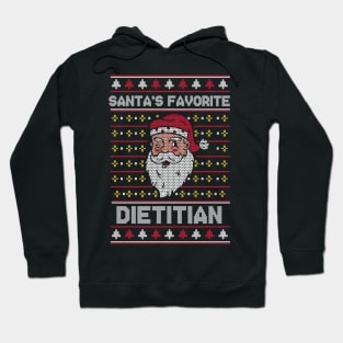 Santa's Favorite Dietitian // Funny Ugly Christmas Sweater // Dietician Holiday Xmas Hoodie